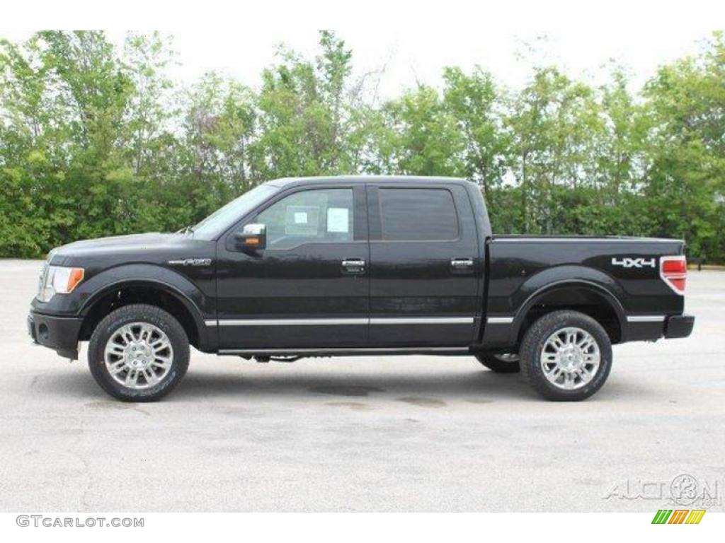 2010 F150 Platinum SuperCrew 4x4 - Tuxedo Black / Sienna Brown Leather/Black photo #5