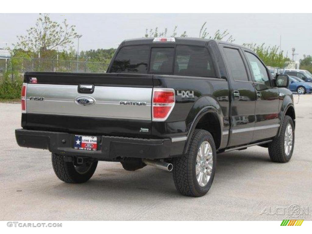 2010 F150 Platinum SuperCrew 4x4 - Tuxedo Black / Sienna Brown Leather/Black photo #8