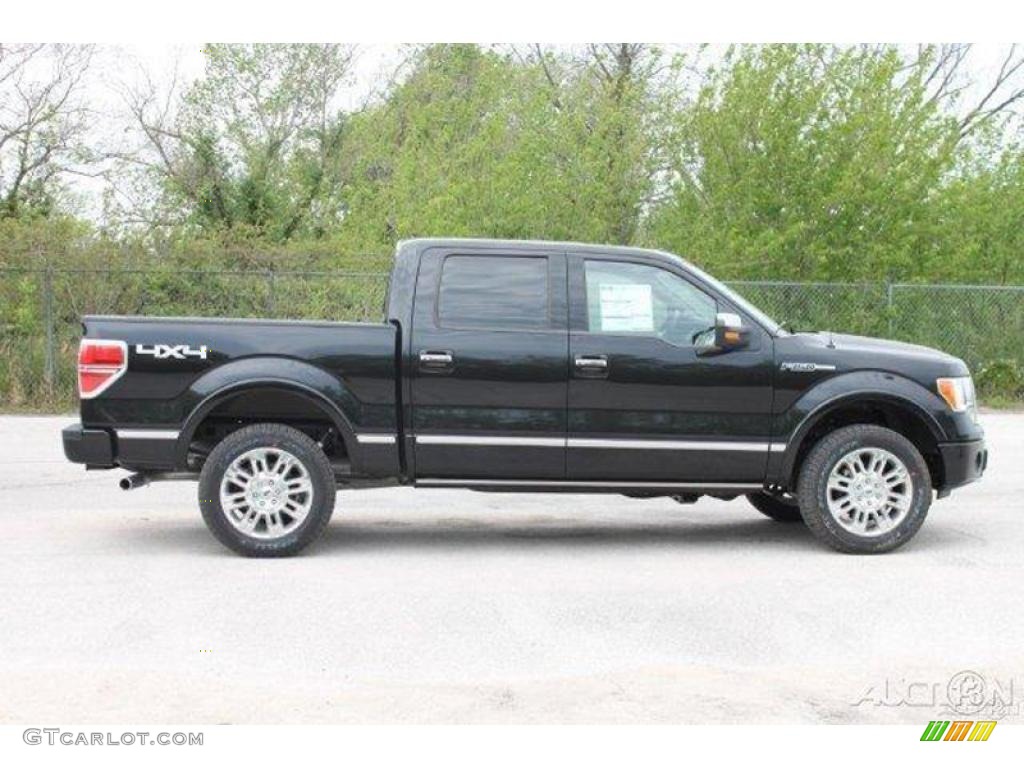 2010 F150 Platinum SuperCrew 4x4 - Tuxedo Black / Sienna Brown Leather/Black photo #9
