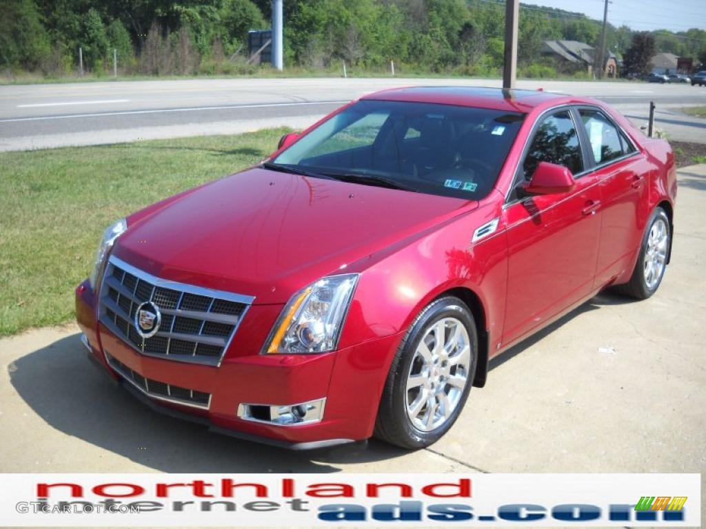 2009 CTS 4 AWD Sedan - Crystal Red / Ebony photo #13