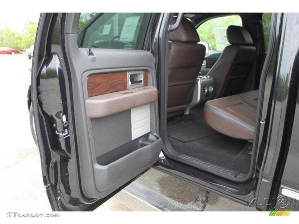 2010 F150 Platinum SuperCrew 4x4 - Tuxedo Black / Sienna Brown Leather/Black photo #20