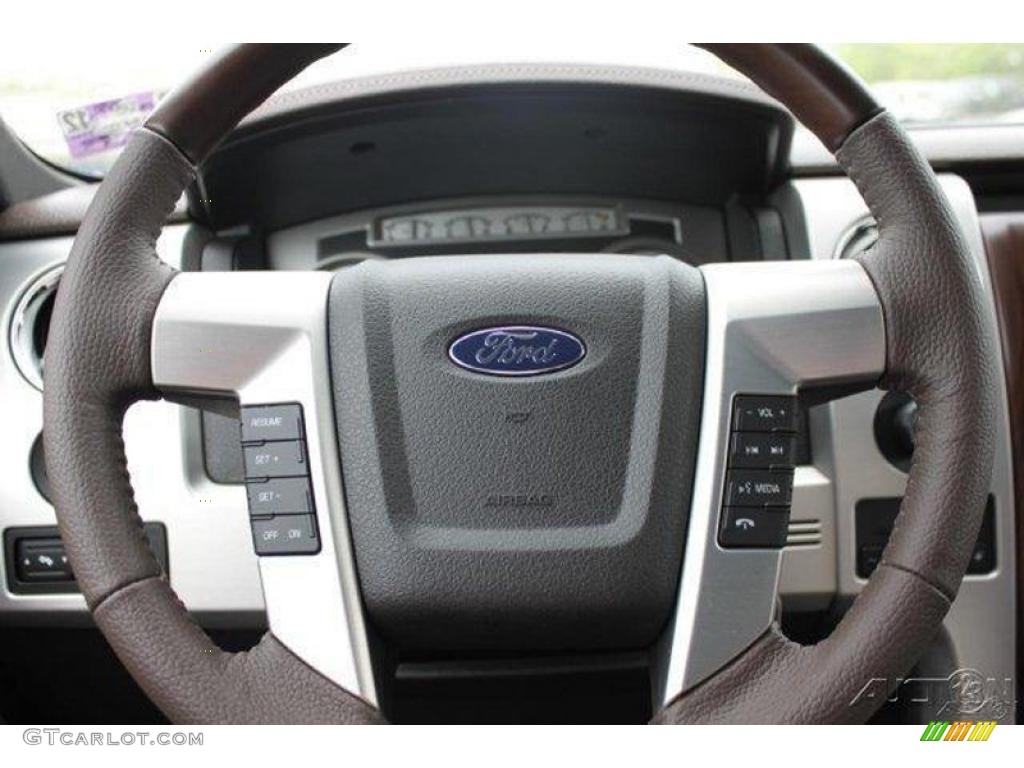 2010 F150 Platinum SuperCrew 4x4 - Tuxedo Black / Sienna Brown Leather/Black photo #33