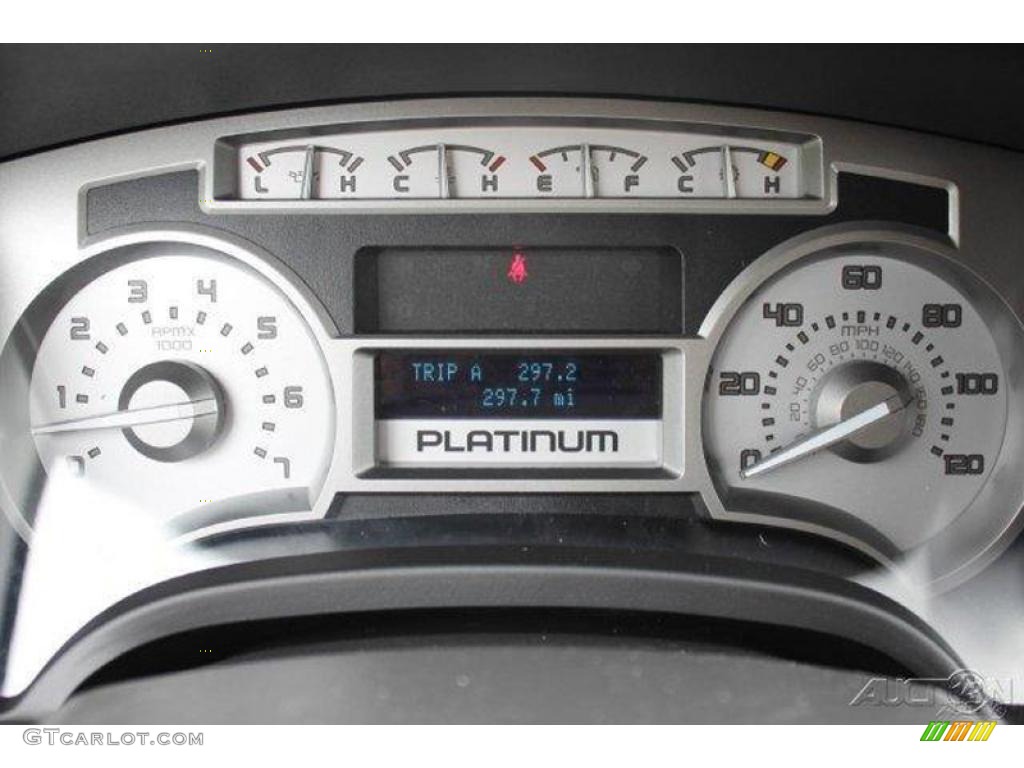 2010 F150 Platinum SuperCrew 4x4 - Tuxedo Black / Sienna Brown Leather/Black photo #37