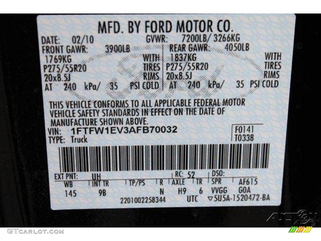 2010 F150 Platinum SuperCrew 4x4 - Tuxedo Black / Sienna Brown Leather/Black photo #47