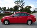 2008 Vermillion Red Ford Focus S Sedan  photo #2