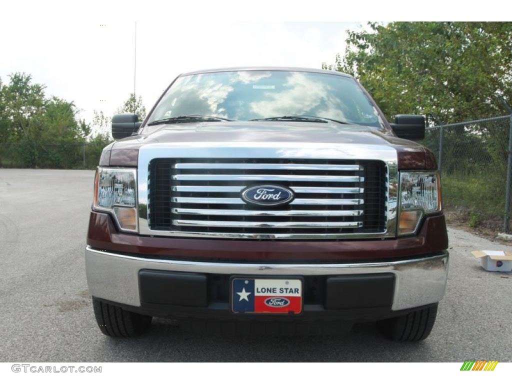 2010 F150 XLT SuperCrew - Royal Red Metallic / Medium Stone photo #9