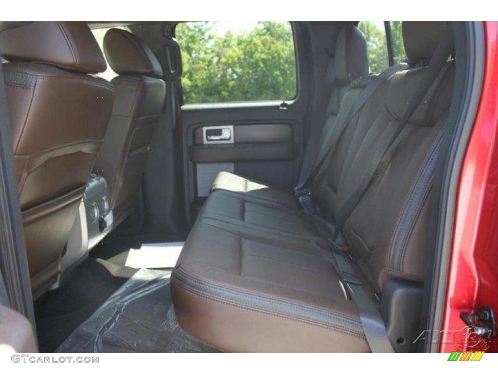 2010 F150 Platinum SuperCrew 4x4 - Red Candy Metallic / Sienna Brown Leather/Black photo #19