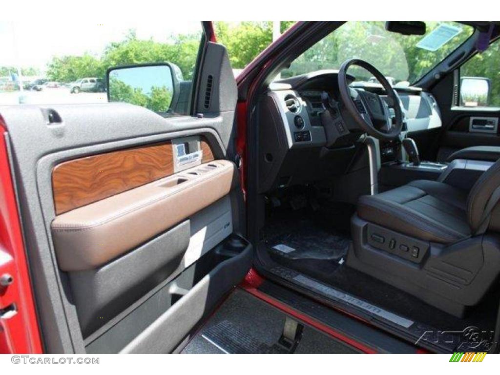 2010 F150 Platinum SuperCrew 4x4 - Red Candy Metallic / Sienna Brown Leather/Black photo #20