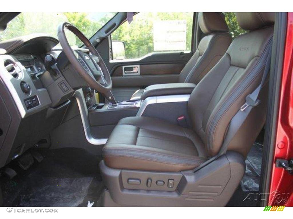 2010 F150 Platinum SuperCrew 4x4 - Red Candy Metallic / Sienna Brown Leather/Black photo #21