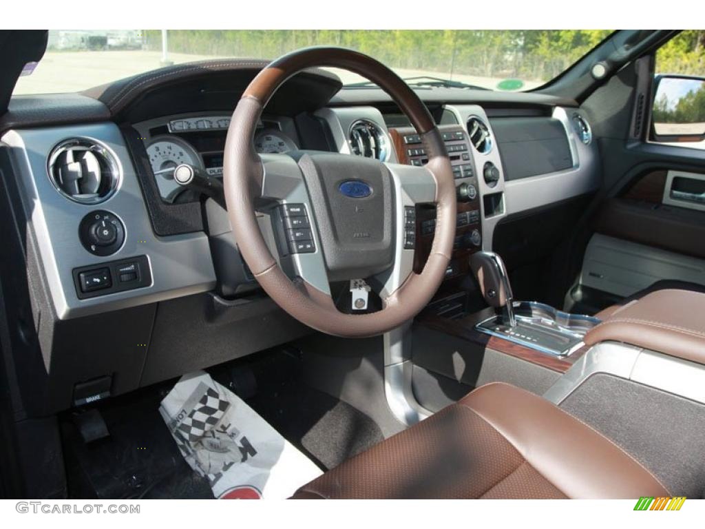 2010 F150 Platinum SuperCrew 4x4 - Tuxedo Black / Sienna Brown Leather/Black photo #4