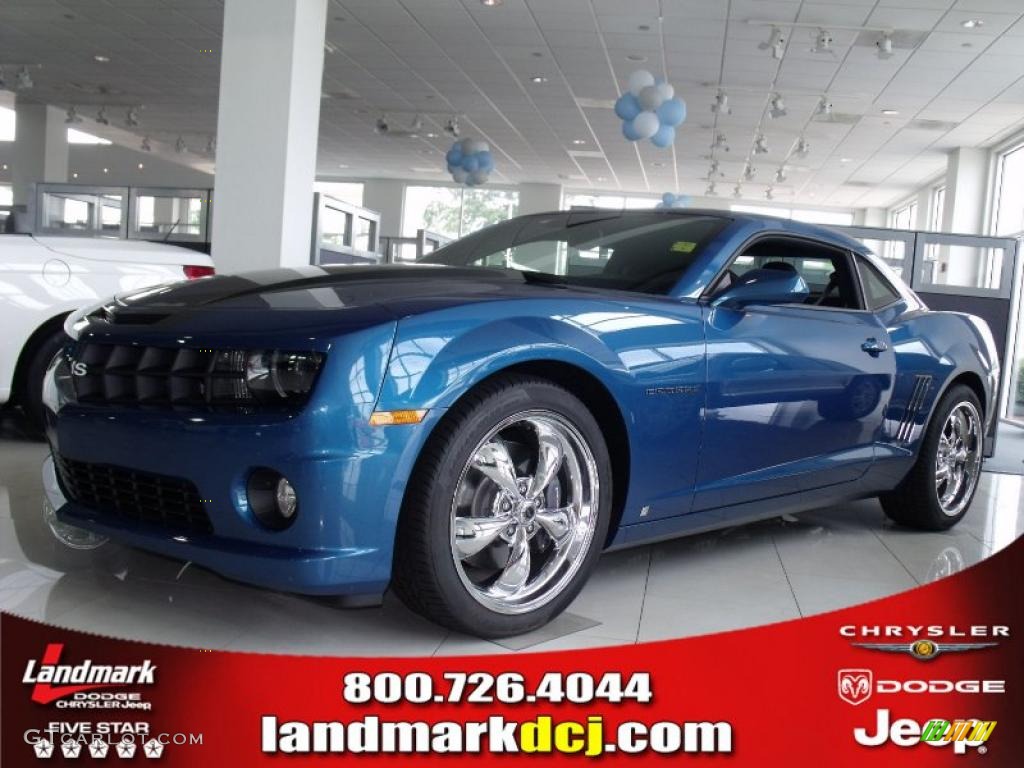 2010 Camaro SS/RS Coupe - Aqua Blue Metallic / Black photo #1