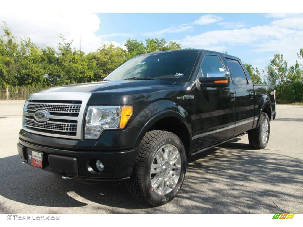 2010 F150 Platinum SuperCrew 4x4 - Tuxedo Black / Sienna Brown Leather/Black photo #8