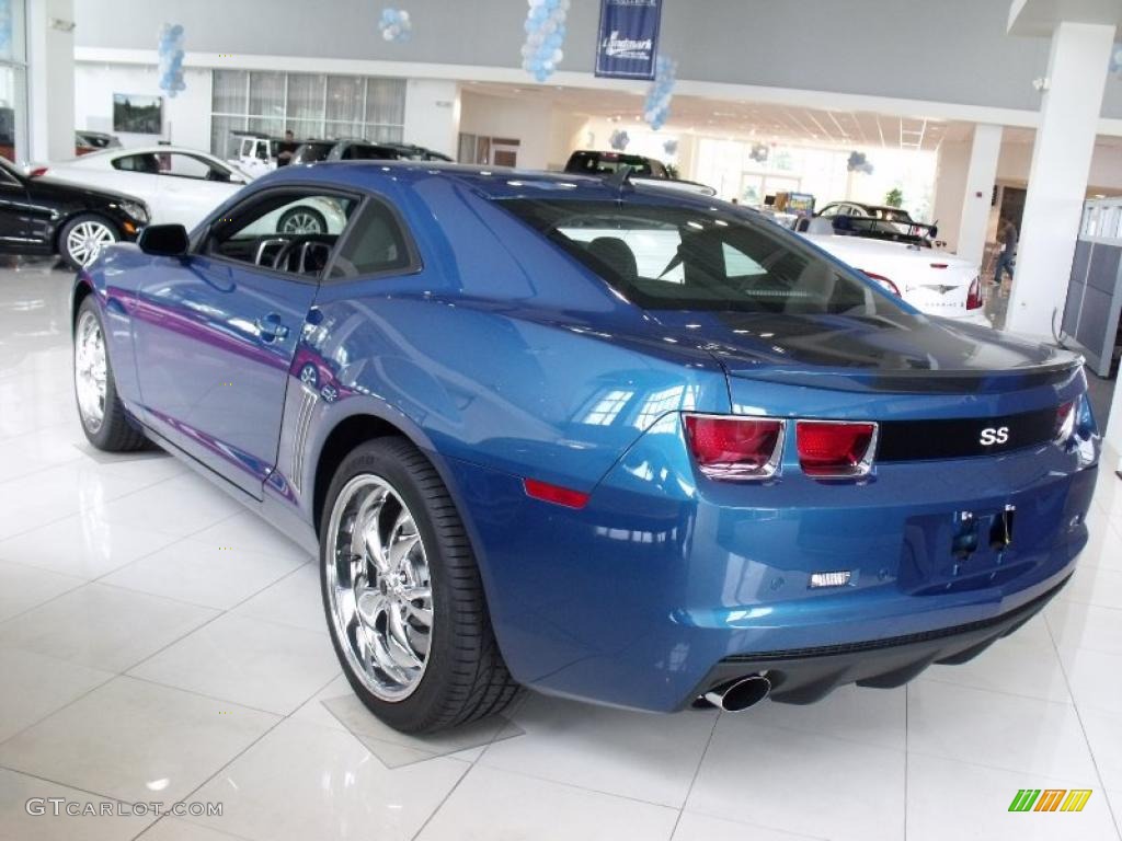 2010 Camaro SS/RS Coupe - Aqua Blue Metallic / Black photo #6