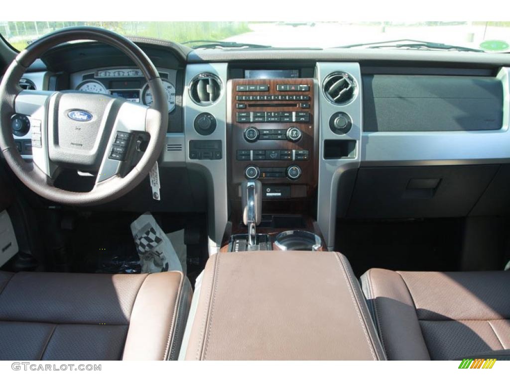 2010 F150 Platinum SuperCrew 4x4 - Tuxedo Black / Sienna Brown Leather/Black photo #15