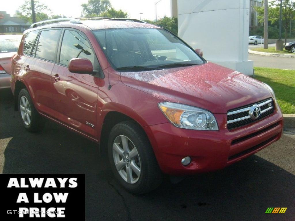 2008 RAV4 Limited V6 4WD - Barcelona Red Pearl / Taupe photo #1
