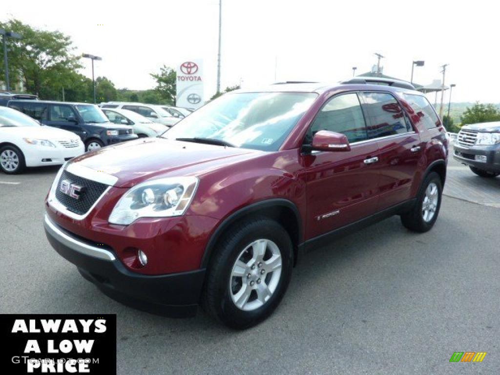 2007 Acadia SLT AWD - Red Jewel Tintcoat / Titanium photo #3