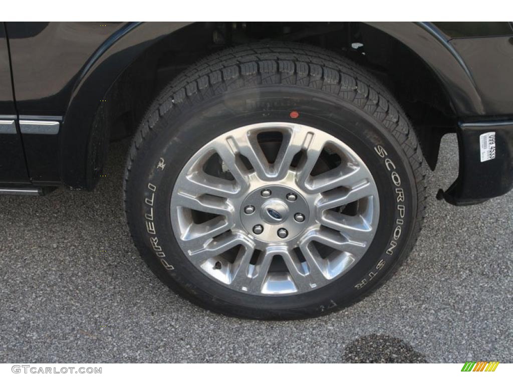 2010 F150 Platinum SuperCrew - Tuxedo Black / Sienna Brown Leather/Black photo #10