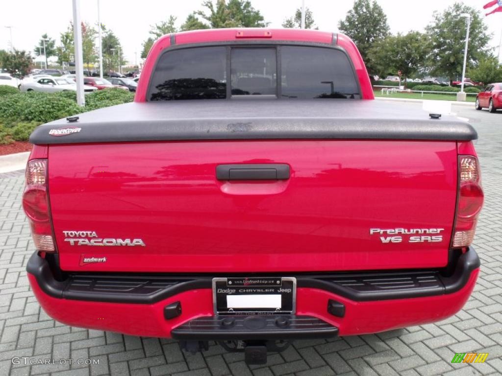 2008 Tacoma V6 PreRunner TRD Sport Double Cab - Radiant Red / Graphite Gray photo #4