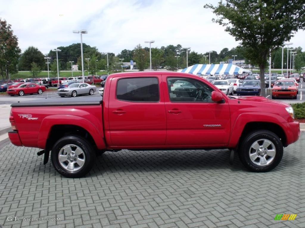 2008 Tacoma V6 PreRunner TRD Sport Double Cab - Radiant Red / Graphite Gray photo #6