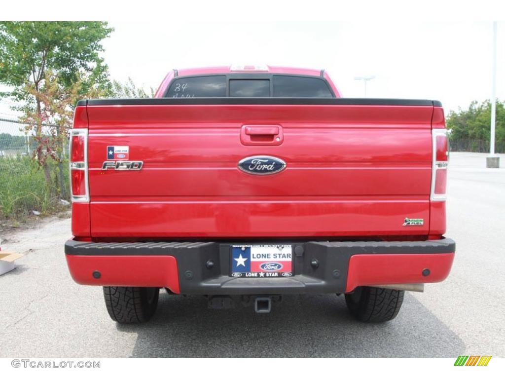 2010 F150 FX4 SuperCrew 4x4 - Vermillion Red / Black photo #11