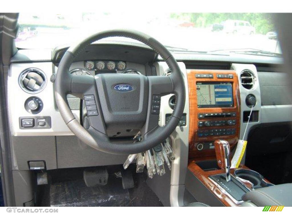 2010 F150 Lariat SuperCrew - Dark Blue Pearl Metallic / Black photo #3