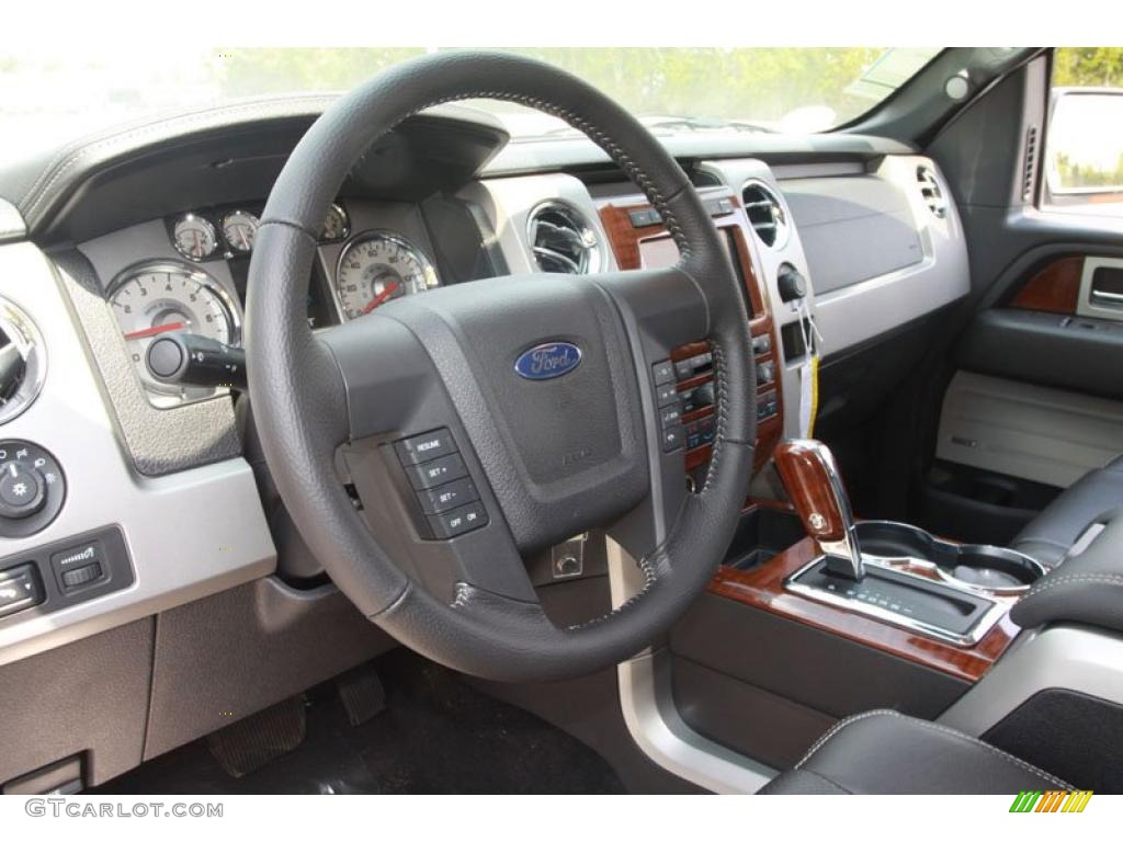 2010 F150 Lariat SuperCrew 4x4 - Ingot Silver Metallic / Black photo #4