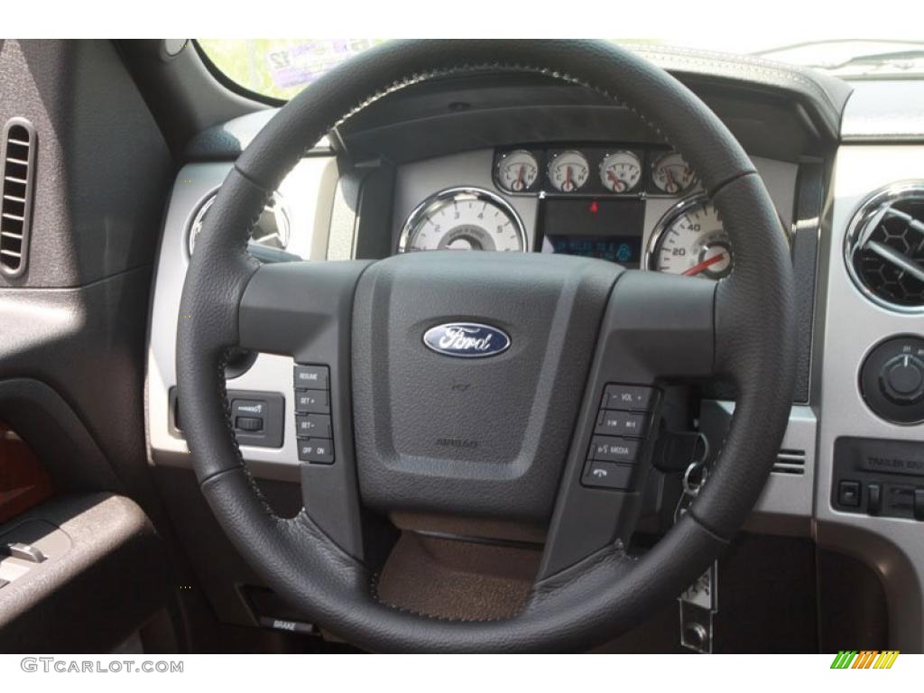 2010 F150 Lariat SuperCrew 4x4 - Ingot Silver Metallic / Black photo #17