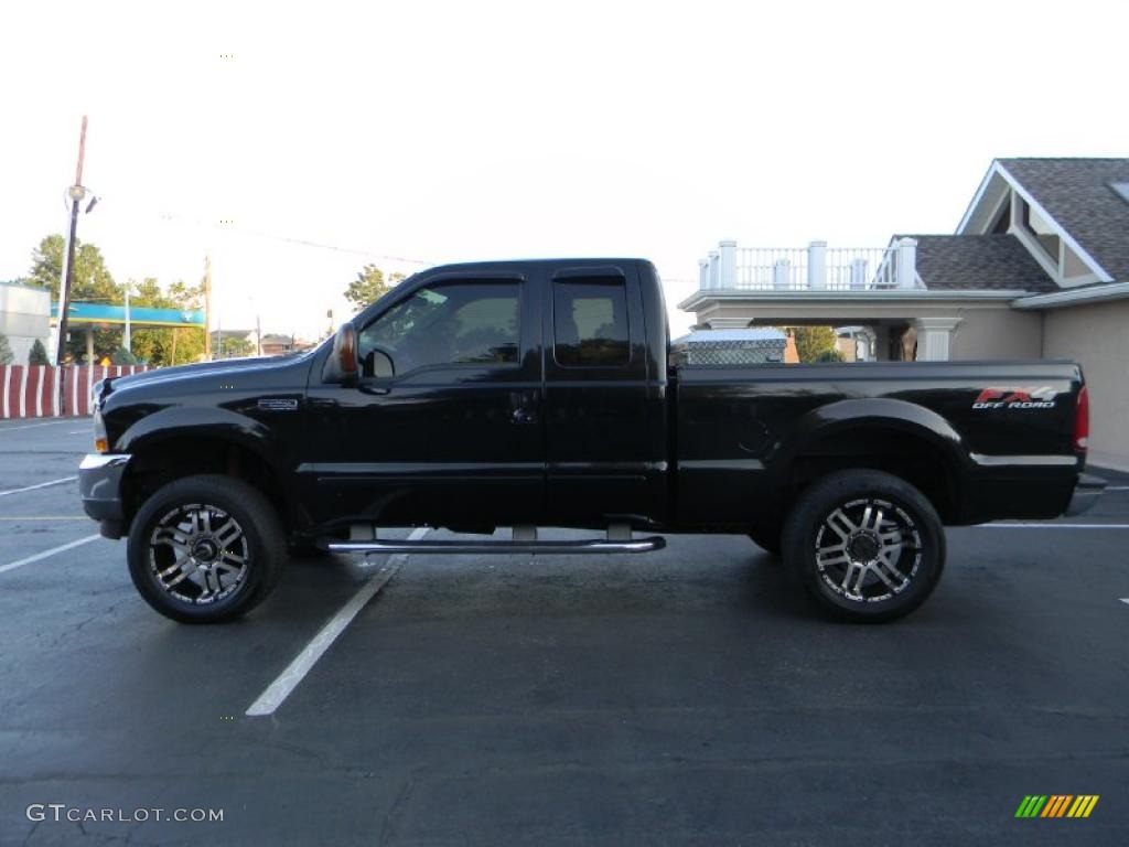 2003 F250 Super Duty FX4 SuperCab 4x4 - Black / Black photo #10