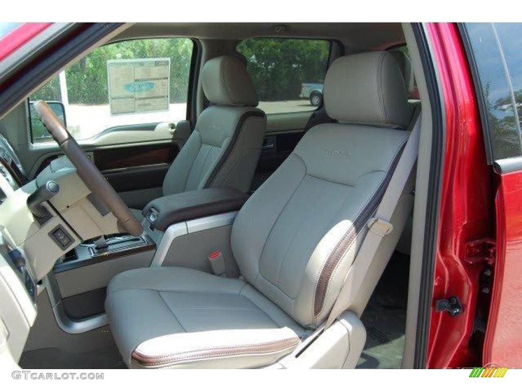 2010 F150 Platinum SuperCrew 4x4 - Red Candy Metallic / Medium Stone Leather/Sienna Brown photo #8