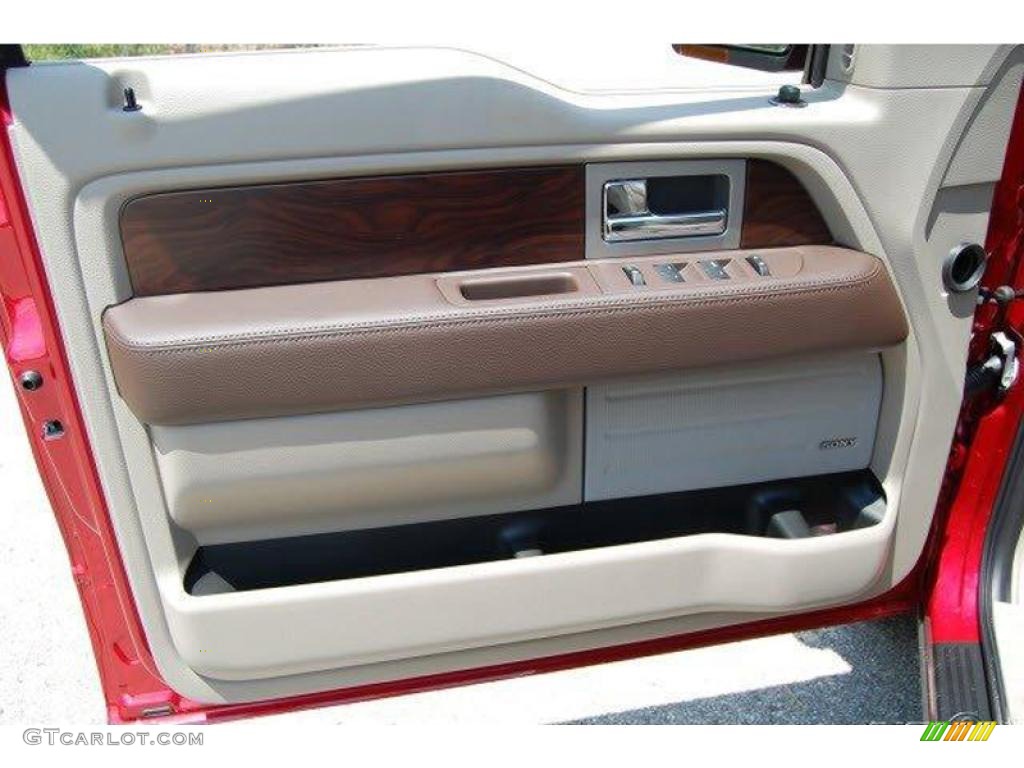 2010 F150 Platinum SuperCrew 4x4 - Red Candy Metallic / Medium Stone Leather/Sienna Brown photo #9