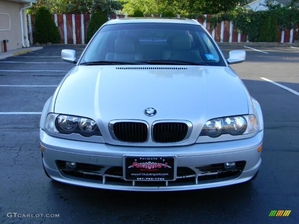 2000 3 Series 323i Coupe - Titanium Silver Metallic / Grey photo #7