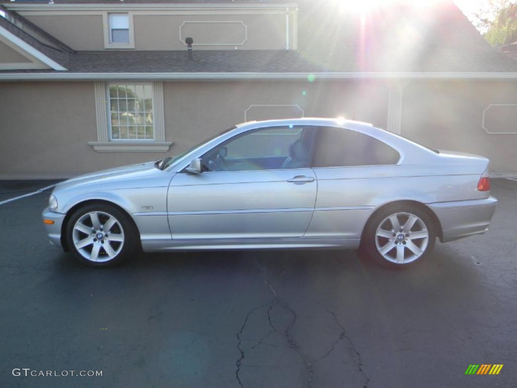 2000 3 Series 323i Coupe - Titanium Silver Metallic / Grey photo #10