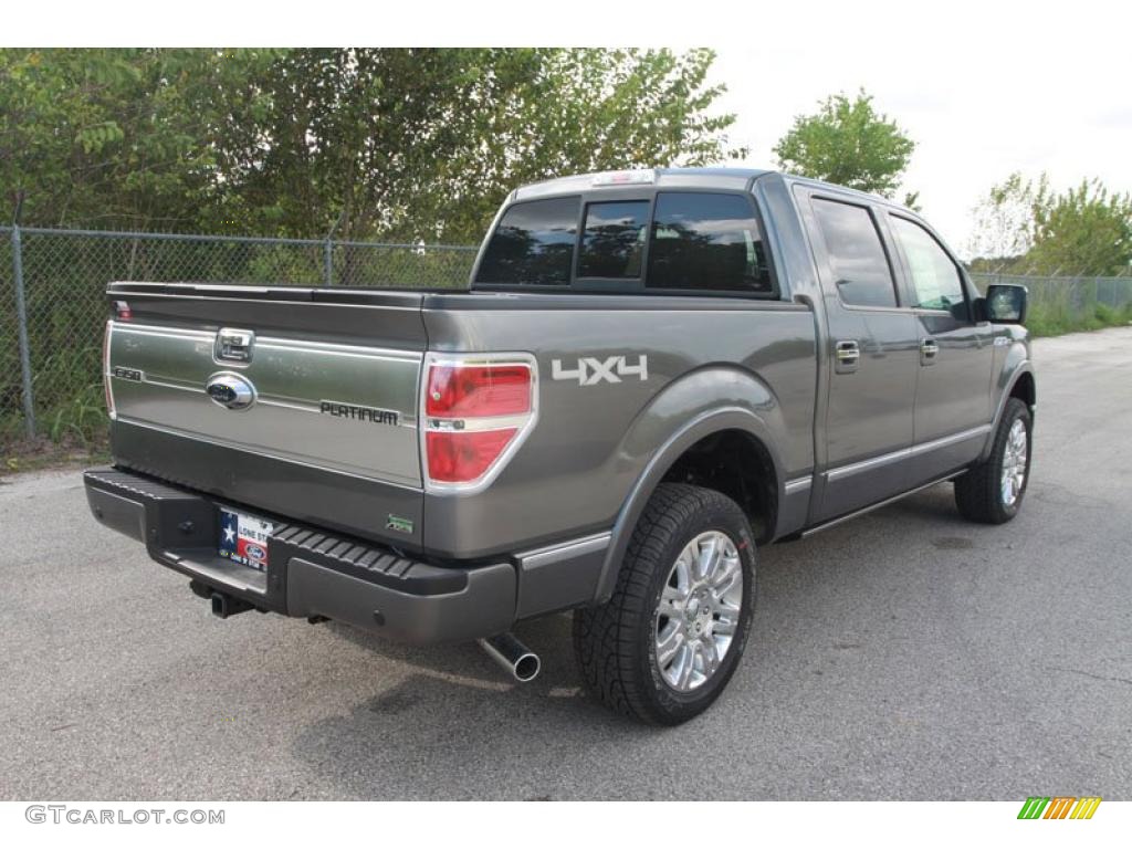 2010 F150 Platinum SuperCrew 4x4 - Sterling Grey Metallic / Medium Stone Leather/Sienna Brown photo #3