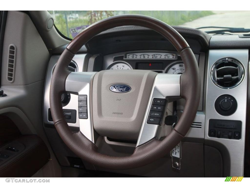 2010 F150 Platinum SuperCrew 4x4 - Sterling Grey Metallic / Medium Stone Leather/Sienna Brown photo #16