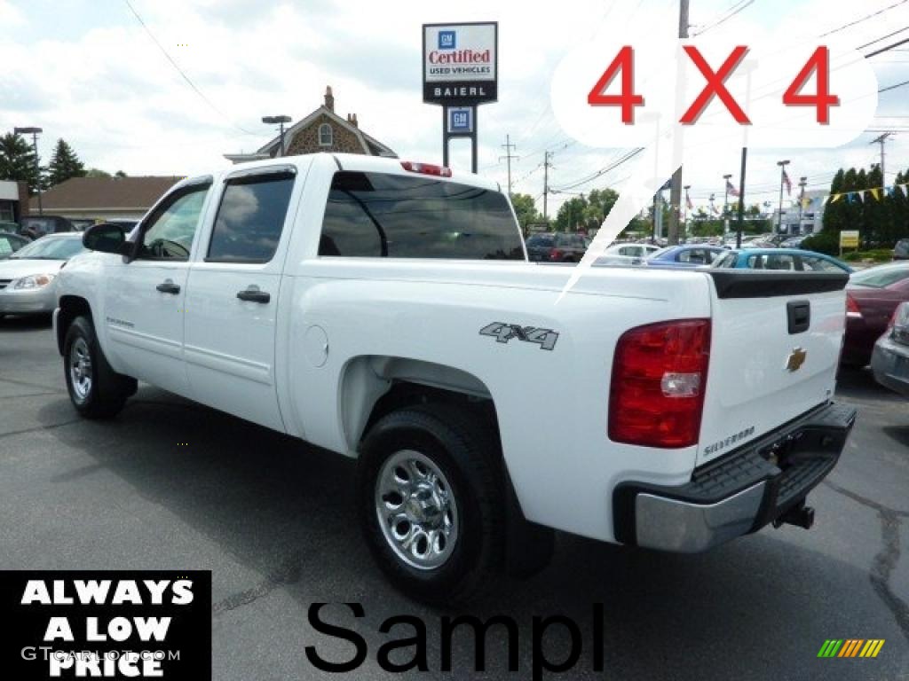 2009 Silverado 1500 LS Crew Cab 4x4 - Summit White / Dark Titanium photo #5