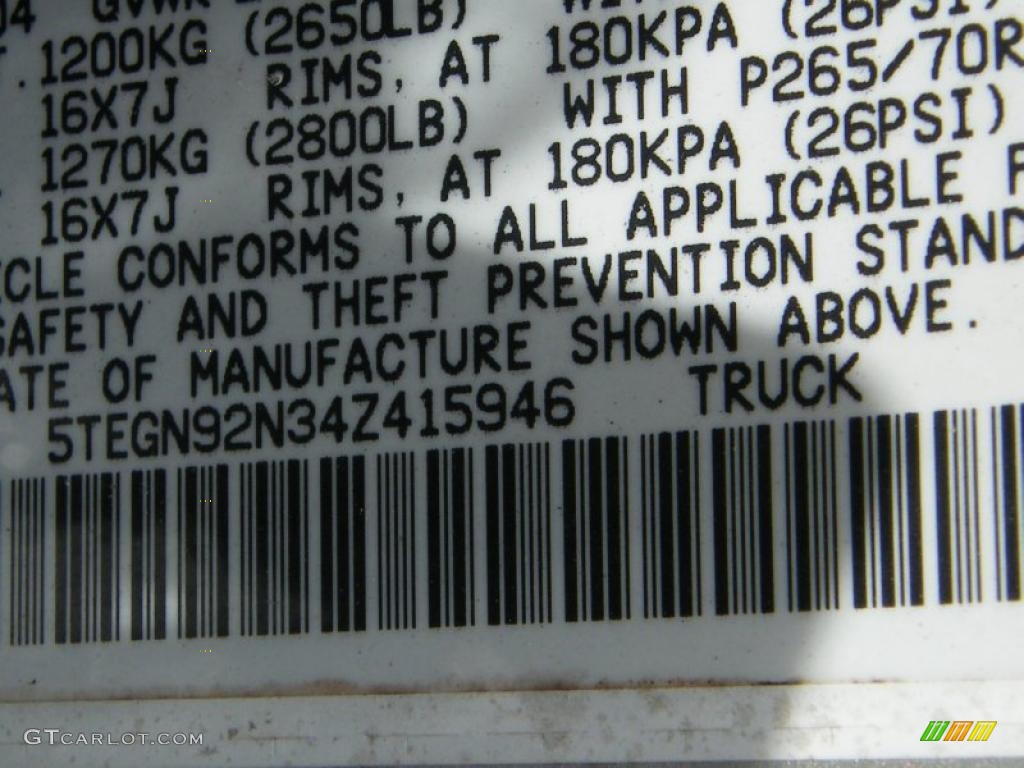 2004 Tacoma V6 PreRunner Double Cab - Lunar Mist Metallic / Charcoal photo #26
