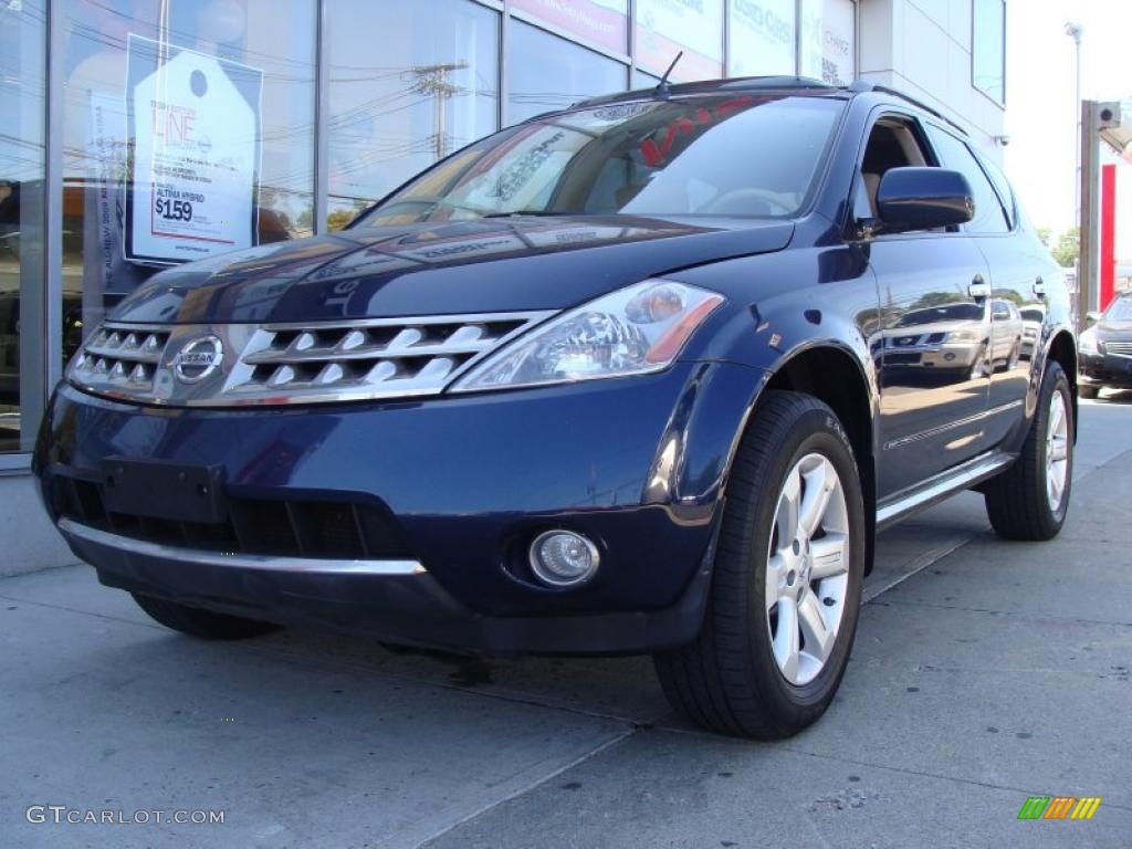 2007 Murano SL AWD - Midnight Blue Pearl / Cafe Latte photo #4