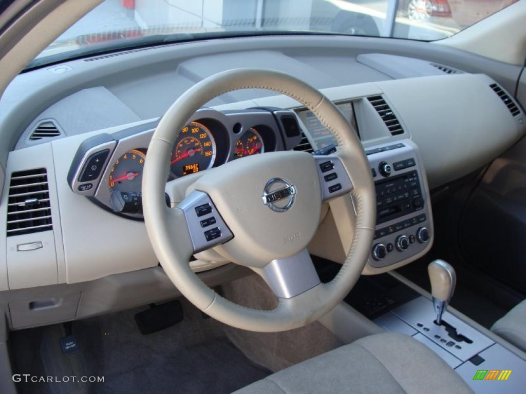 2007 Murano SL AWD - Midnight Blue Pearl / Cafe Latte photo #17