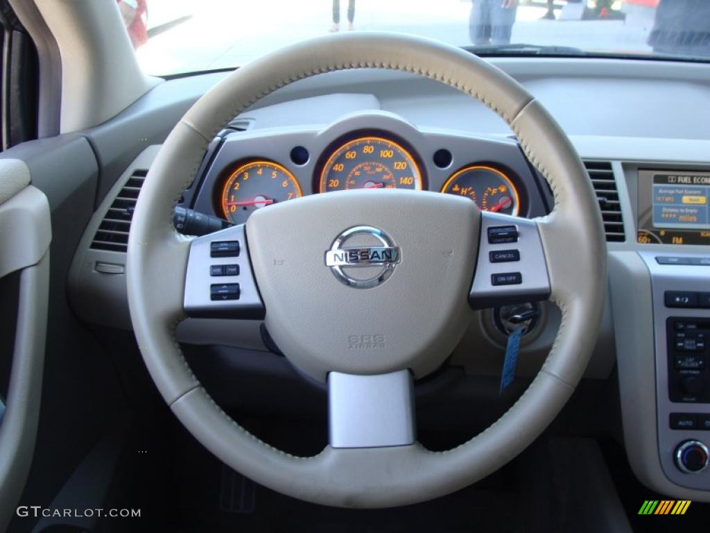 2007 Murano SL AWD - Midnight Blue Pearl / Cafe Latte photo #20