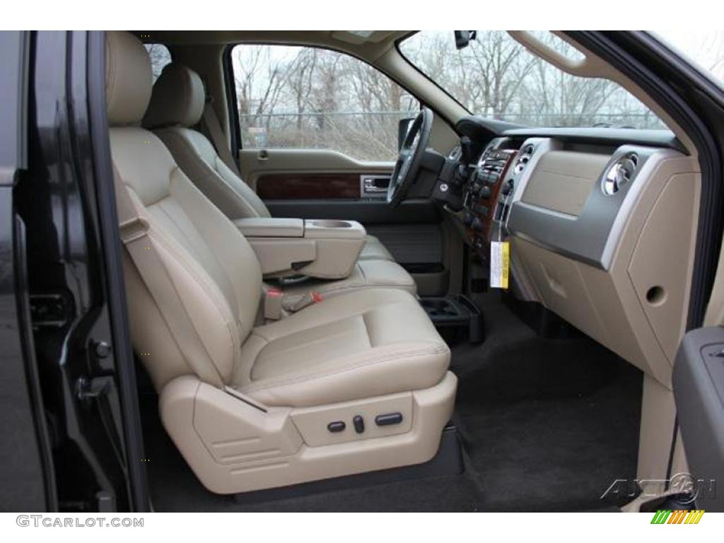 2010 F150 Lariat SuperCrew - Tuxedo Black / Tan photo #17