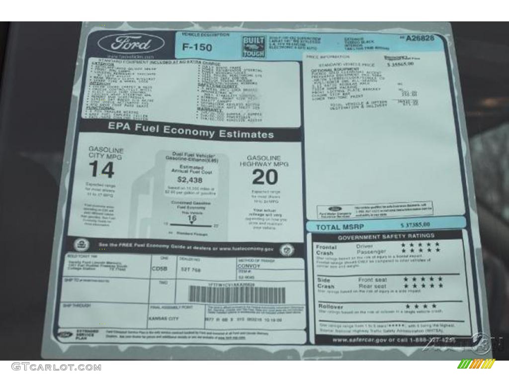 2010 F150 Lariat SuperCrew - Tuxedo Black / Tan photo #36