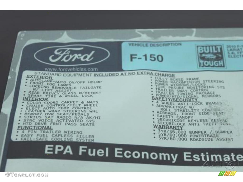 2010 F150 Lariat SuperCrew - Tuxedo Black / Tan photo #37