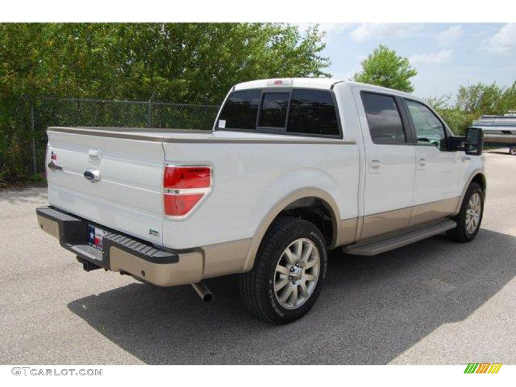 2010 F150 King Ranch SuperCrew - Oxford White / Chapparal Leather photo #4