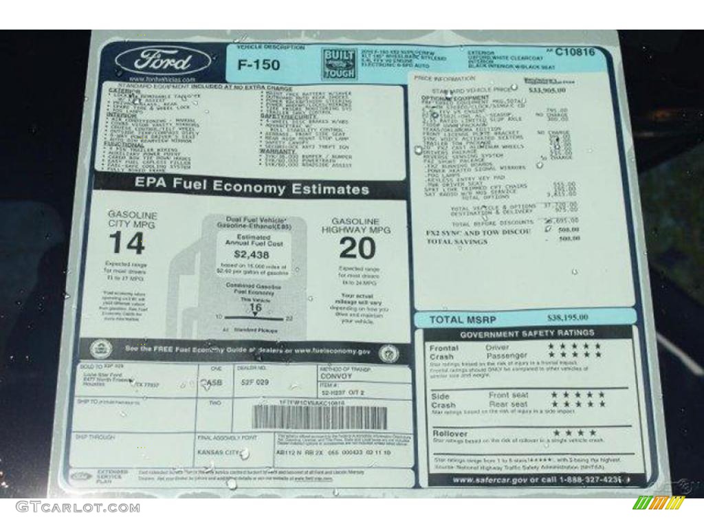 2010 F150 FX2 SuperCrew - Oxford White / Black photo #35