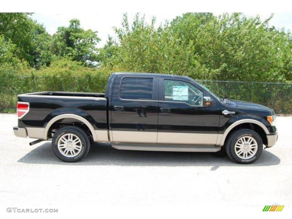 2010 F150 King Ranch SuperCrew - Tuxedo Black / Chapparal Leather photo #6