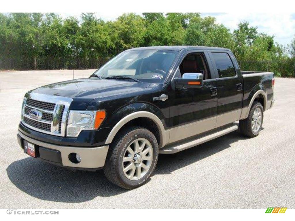 2010 F150 King Ranch SuperCrew - Tuxedo Black / Chapparal Leather photo #2