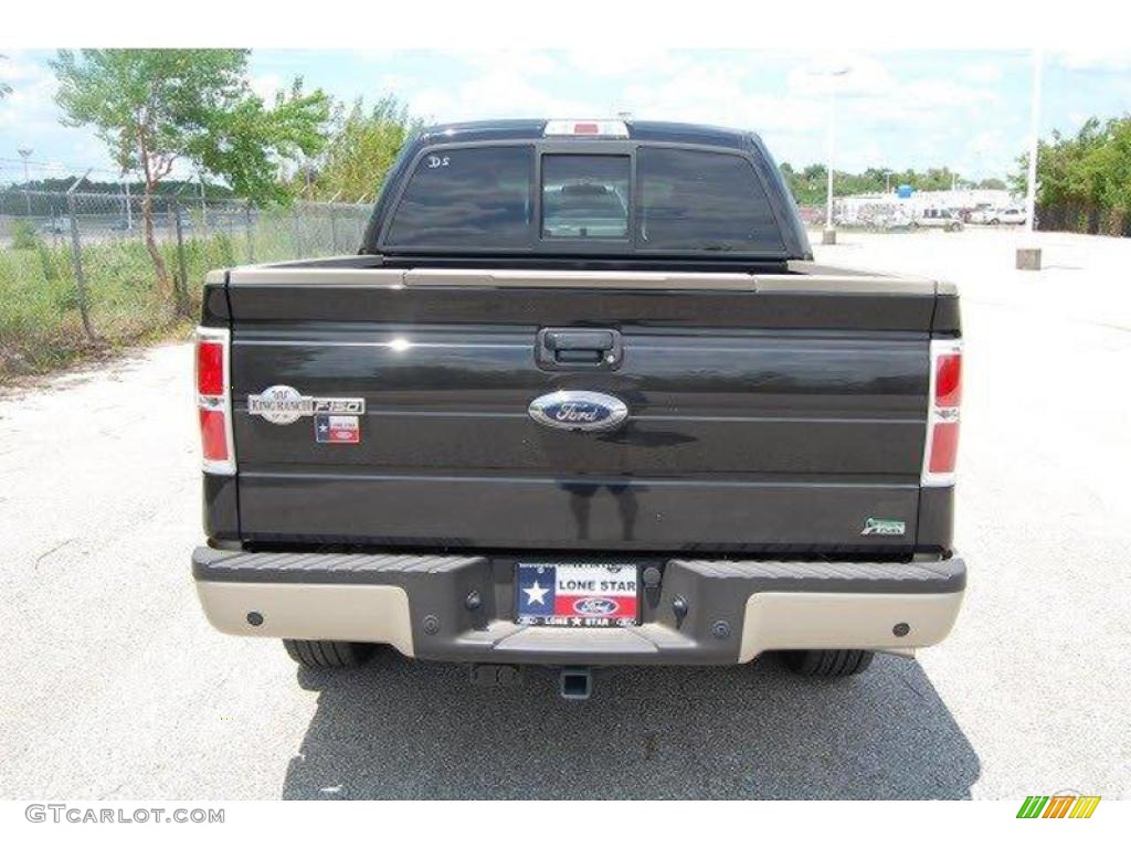2010 F150 King Ranch SuperCrew - Tuxedo Black / Chapparal Leather photo #4