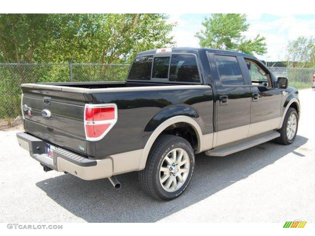 2010 F150 King Ranch SuperCrew - Tuxedo Black / Chapparal Leather photo #5