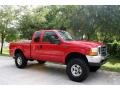 2000 Red Ford F250 Super Duty Lariat Extended Cab 4x4  photo #11