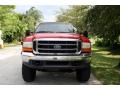 2000 Red Ford F250 Super Duty Lariat Extended Cab 4x4  photo #14